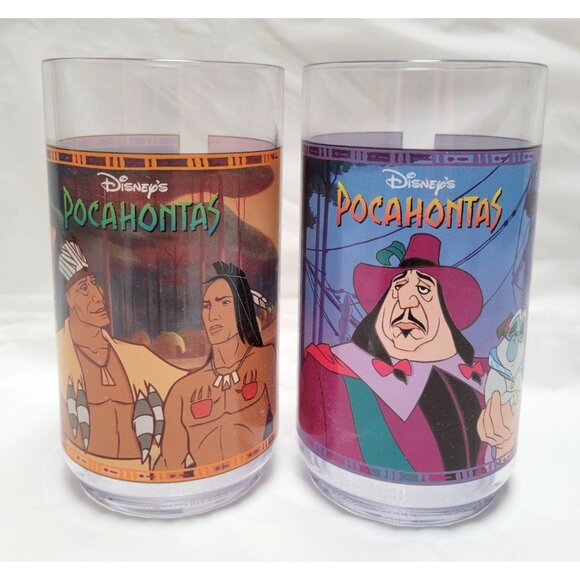 Disney Pocahontas Colors of the Wind Burger King Collectible Tumblers Lot of 2 - Picture 2 of 13